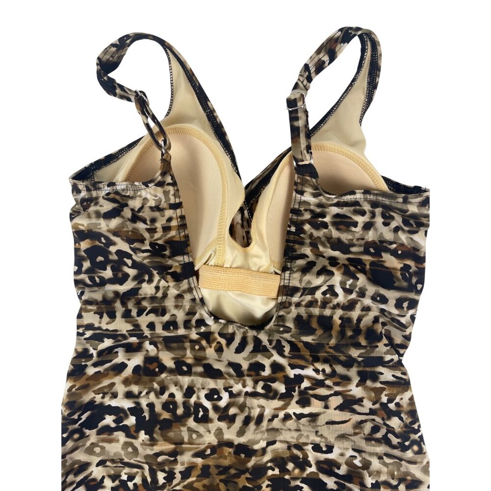 Miraclesuit Womens 12 Oceanus Leopard One-Piece Swimsuit Underwire Tummy Control - Picture 6 of 8
